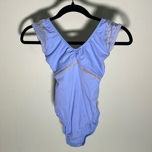 Blue Class In lace leotard!